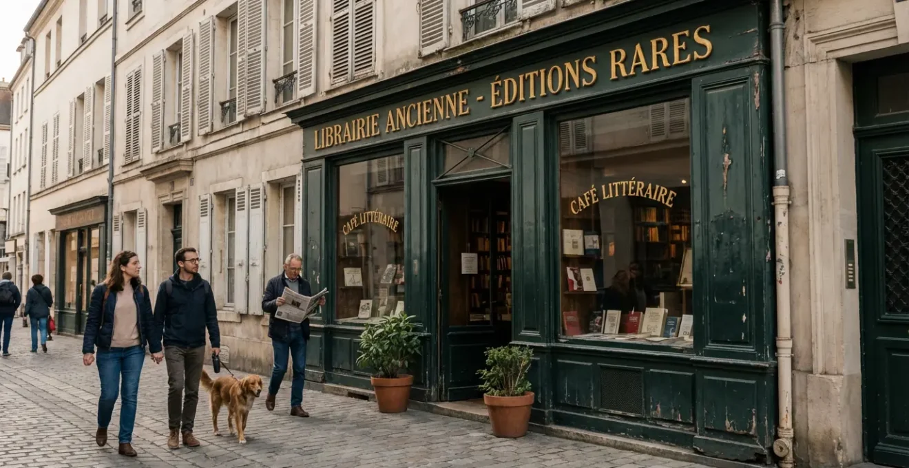 Façade historique de la Chapellerie Mouret avec enseignes dorées sur fond vert Empire à Avignon